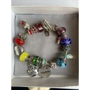 authentic retired pandora bracelet with charms